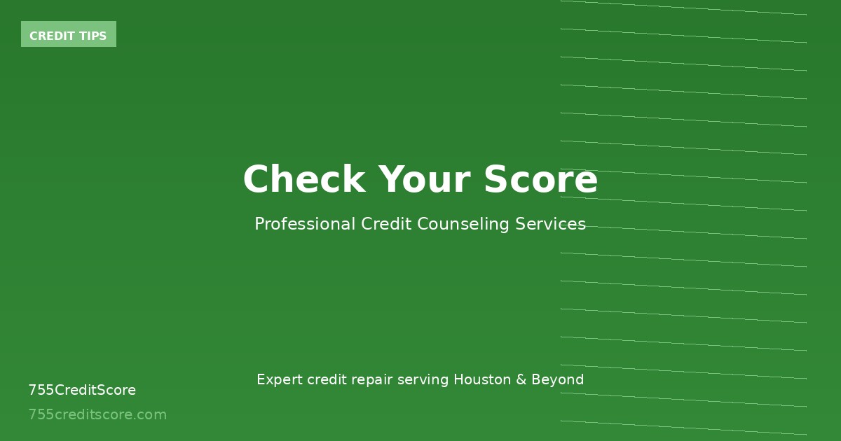 How to Check Your Credit Score | 755CreditScore Houston